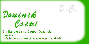 dominik csepi business card